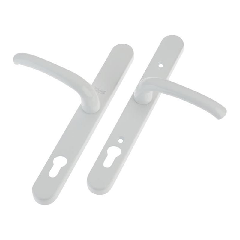 Yale Locks Retro Door Handle PVCu Polished PVD White Finish Yale Locks - RockBottom Northampton