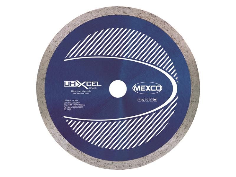 MEXCO - UHXCEL Ultra Hard Materials Diamond Blade 180 x 25.4mm