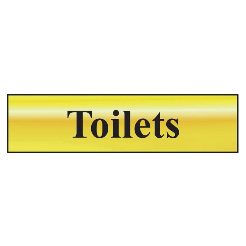 Scan Toilets - Polished Brass Effect 200 x 50mm Scan - RockBottom Nothampton