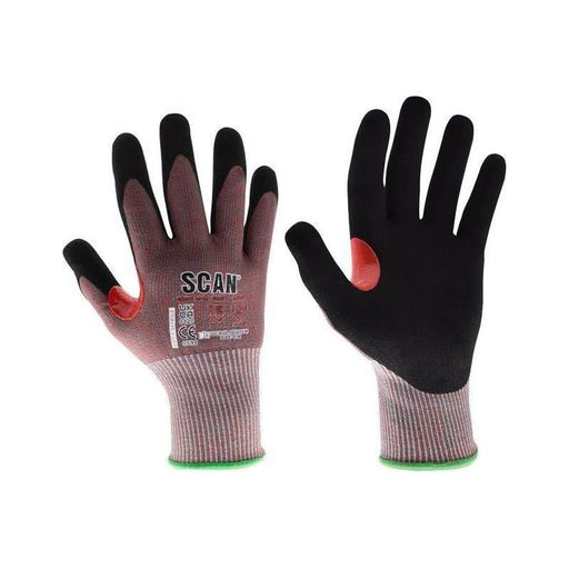 Scan Nitrile Palm Cut F Gloves - L (Size 9) Scan - RockBottom Nothampton