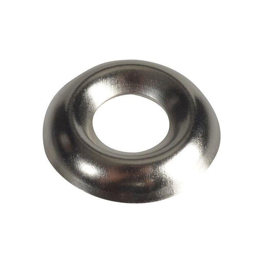 Forgefix Screw Cup Washers Solid Brass Nickel Plated No.6 Bag 200 ForgeFix - RockBottom Northampton