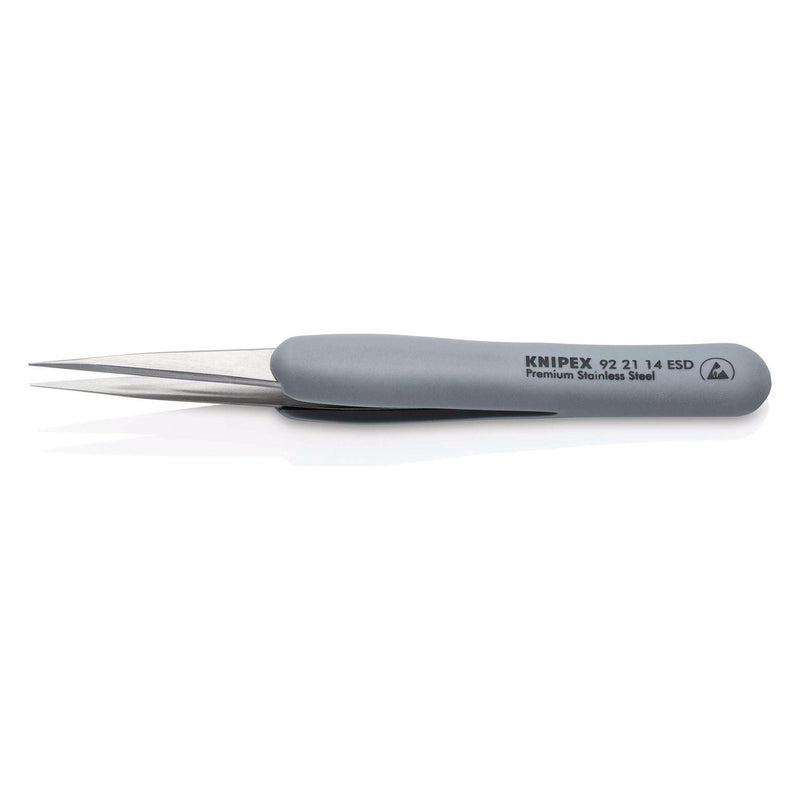Draper Knipex 92 21 14 ESD Precision Tweezers with rubber handles ESD, 130mm Draper - Town Tools