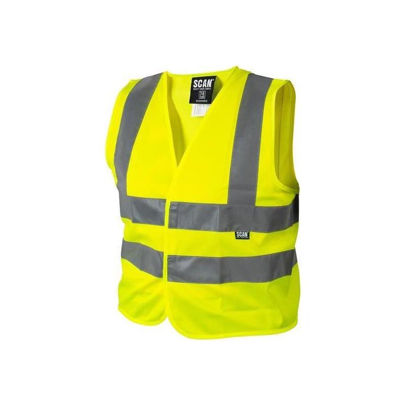 Scan Hi-Vis Waistcoat Yellow - Child 4-6 Scan - RockBottom Nothampton