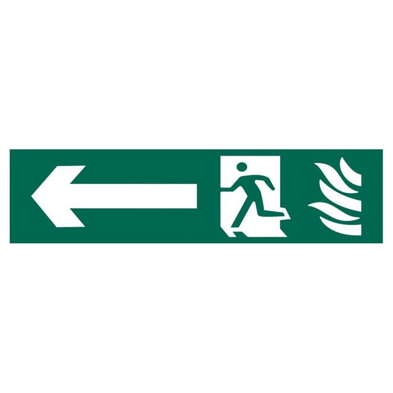 Scan Running Man Arrow Left - PVC Sign 200 x 50mm Scan - RockBottom Nothampton