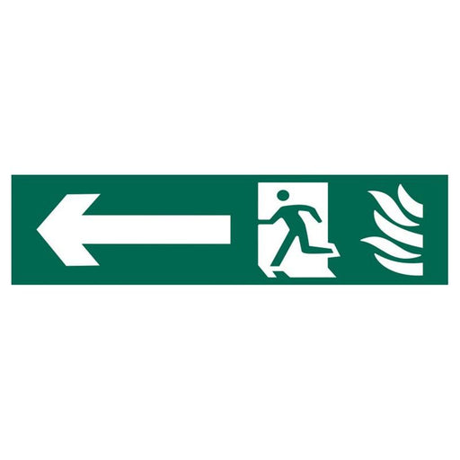 Scan Running Man Arrow Left - PVC Sign 200 x 50mm Scan - RockBottom Nothampton