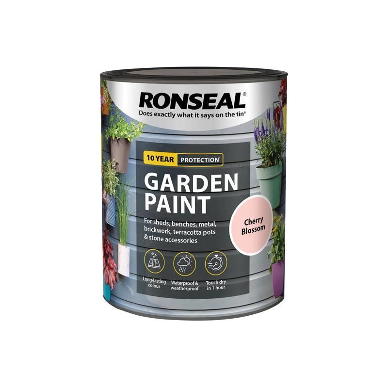 Ronseal Garden Paint Cherry Blossom 750ml Ronseal - RockBottom Nothampton