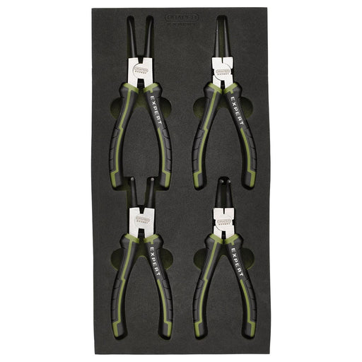 Draper Draper Expert Circlip Pliers Set in EVA Foam Tray, 180mm (4 Piece) Draper - Town Tools