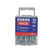 Forgefix Multi-Purpose Pozi Compatible Screw CSK ST ZP 3.5 x 30mm Forge Pack 35 ForgeFix - RockBottom Northampton