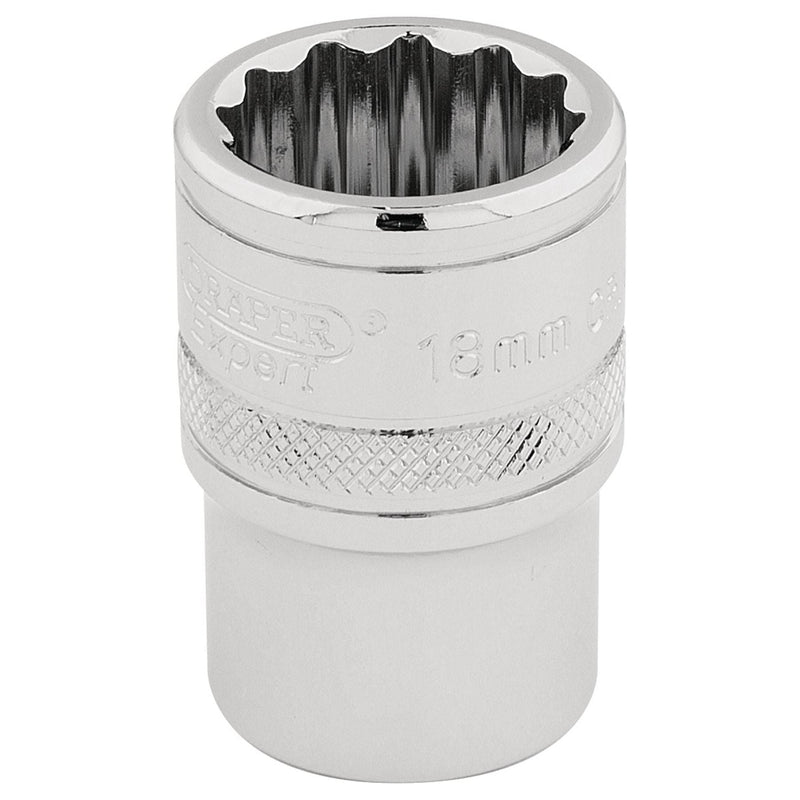 Draper HI-TORQ 12 Point Socket, 1/2" Sq. Dr., 18mm 33202 Draper - Town Tools 