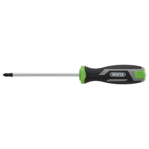 Draper Pound Thru Pozi Soft Grip Screwdriver, PZ2 x 125mm Draper - Town Tools