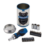 Stubby Ratchet Screwdriver and Bit Set, Special Edition - Workshop Brew (18 Piece) Draper - Town Tools