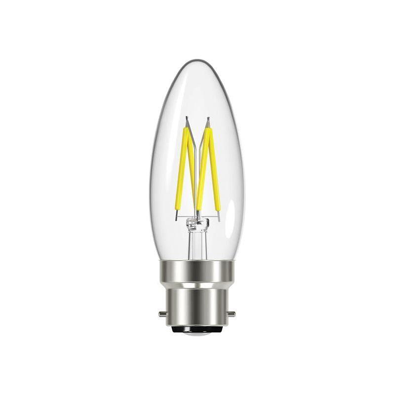 Energizer® LED BC (B22) Candle Filament Non-Dimmable Bulb, Warm White 250 lm 2.3W Energizer® - RockBottom Northamptin