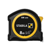 Stabila BM 100 Compact Pocket Tape 8m/26ft (Width 25mm) Stabila - RockBottom Nothampton