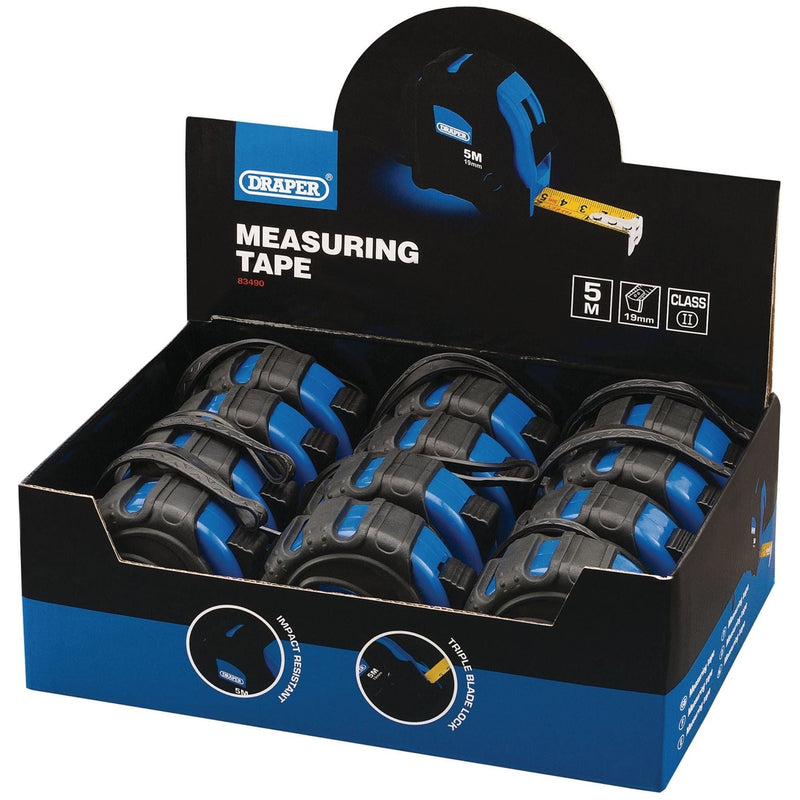 Draper Measuring Tapes, 5m/16ft x 19mm Draper - Town Tools