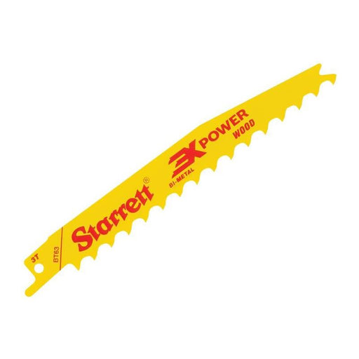 Starrett BT63-5 Bi-Metal Reciprocating Blade, Wood Tapered 152mm 3 TPI (Pack 5) Starrett - RockBottom Nothampton