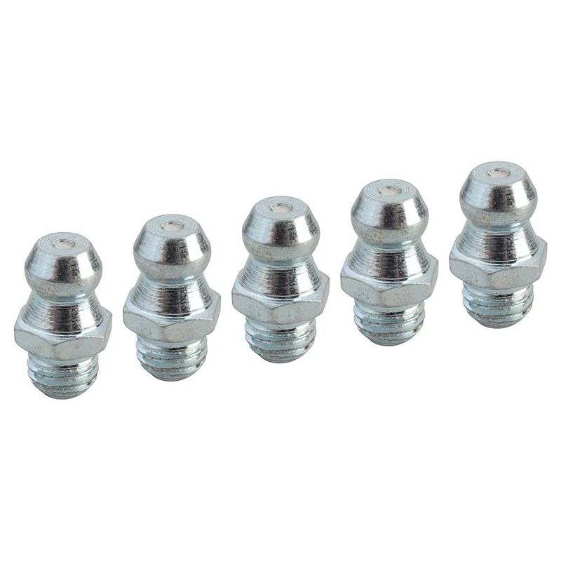 Faithfull Grease Nipple Straight 1/4in UNF (Pack 5) Faithfull - RockBottom Northampton