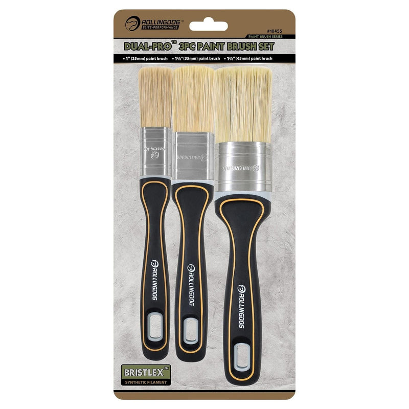 Draper Rollingdog Dual-Pro DP1000 Paint Brush Set (3 Piece) Draper - Town Tools