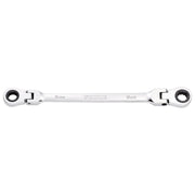 Draper HI-TORQ Metric Flexible Head Double Ring Ratchet Spanner, 8 x 9mm Draper - Town Tools