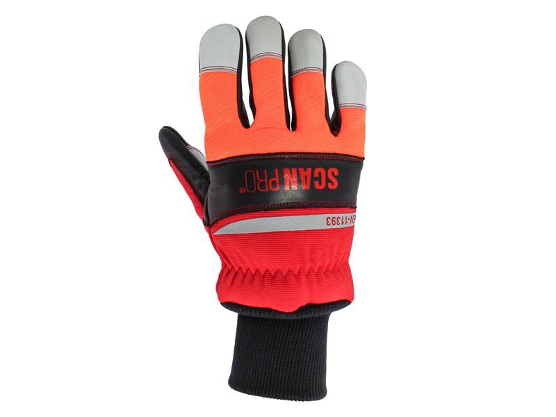 Scan Class 1 Dual Hand Chainsaw Leather Gloves - XL (Size 10) Scan - RockBottom Nothampton