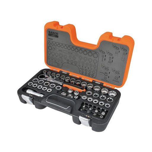 Bahco S530T 1/2in Drive Pass-Through Socket Set, 53 Piece Bahco - NorthantsTrade Northampton