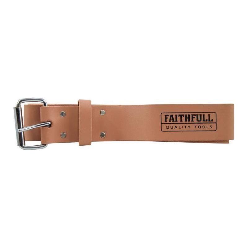Faithfull Heavy-Duty Leather Belt 45mm Wide Tan Faithfull - RockBottom Northampton