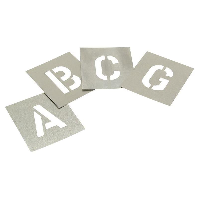 Stencils Set of Zinc Stencils - Letters 1.1/2in Stencils - RockBottom Nothampton