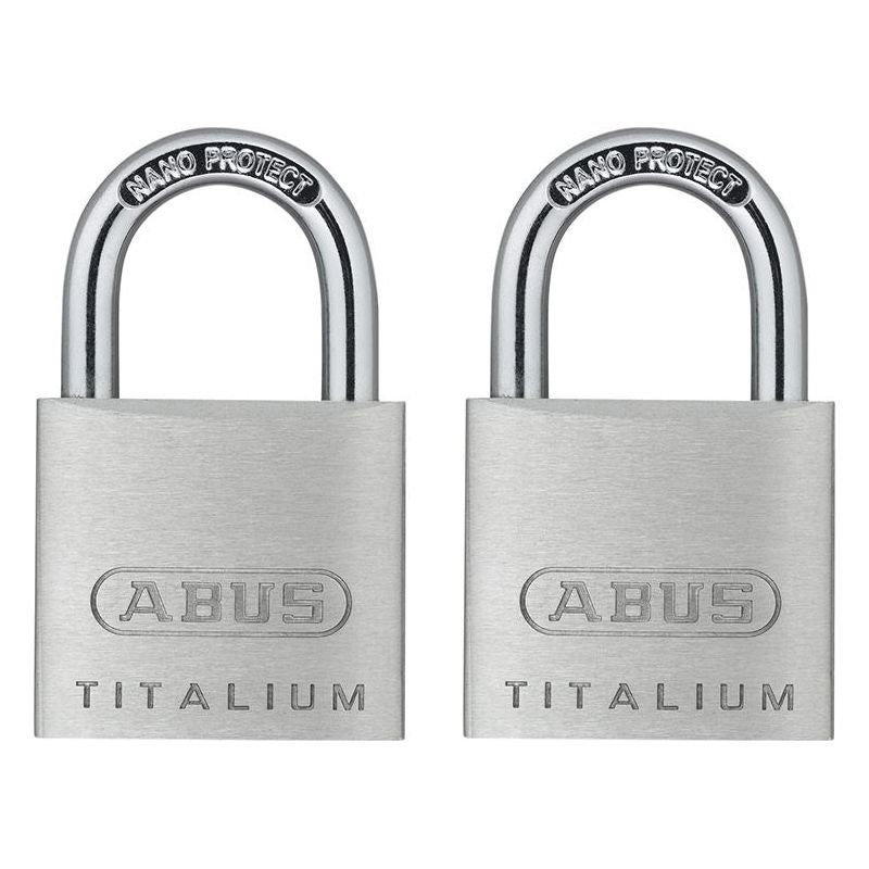 Abus Mechanical 64TI/30mm TITALIUM™ Padlock Carded Twin Pack ABUS Mechanical - RockBottom Northampton 