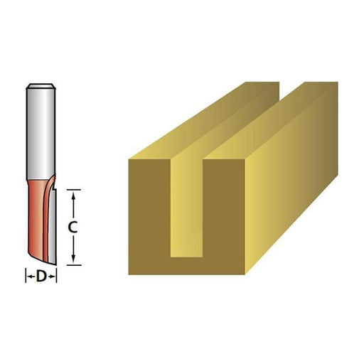 Faithfull Router Bit TCT Single Flute 3.2 x 10mm 1/4in Shank Faithfull - RockBottom Northampton