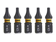 DeWALT Power Tools EXTREME FlexTORQ Bits T10 x 25mm (Pack 5) DeWALT Power Tools - RockBottom Northampton