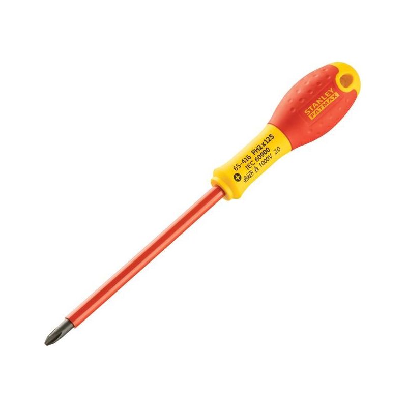Stanley® Hand Tools FatMax® VDE Insulated Screwdriver Phillips Tip PH2 x 125mm STANLEY® Hand Tools - RockBottom Nothampton