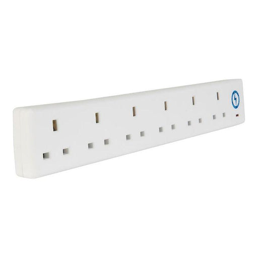 Smj Extension Lead 240V 6-Way 13A Surge Protection 2m SMJ - RockBottom Nothampton