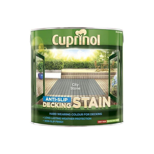 Cuprinol Anti-Slip Decking Stain City Stone 2.5 litre Cuprinol - RockBottom Northampton