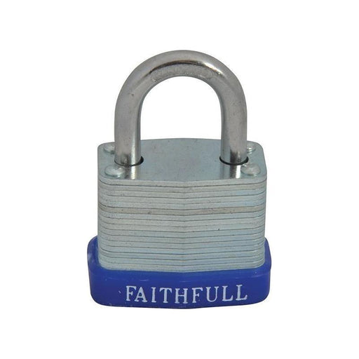 Faithfull Laminated Steel Padlock 30mm 3 Keys Faithfull - RockBottom Northampton