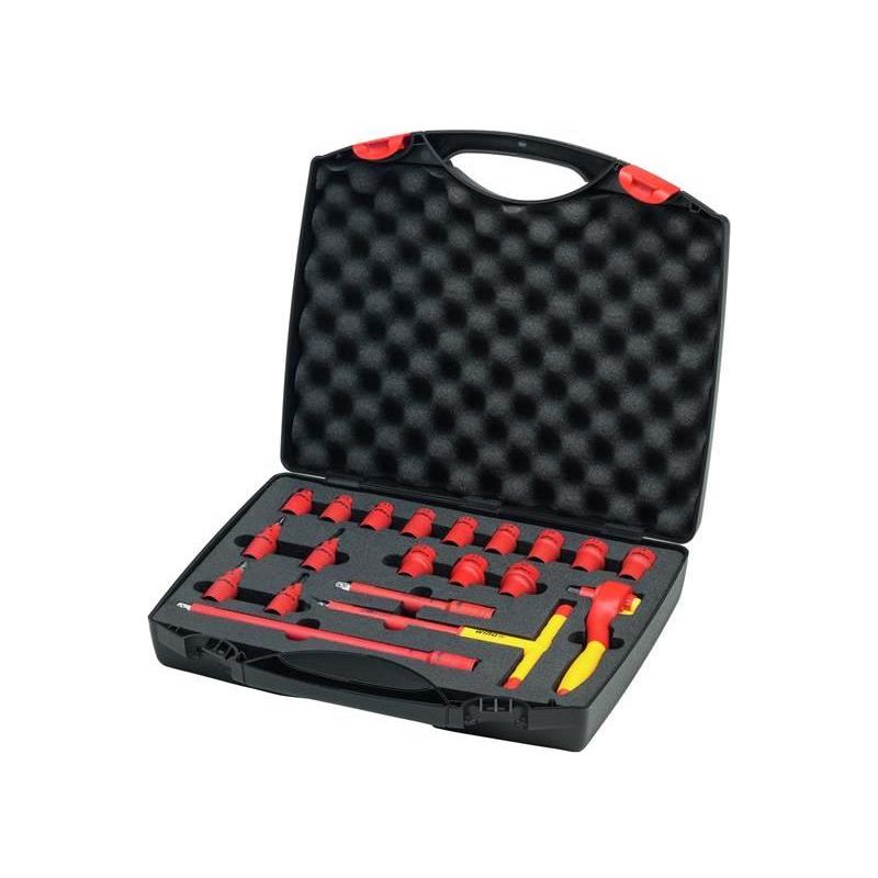 Wiha Insulated 3/8in Ratchet Wrench Set, 21 Piece (inc. Case) Wiha - RockBottom Northampton