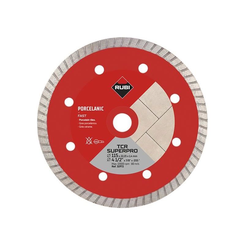 Rubi Tiling Tools TCR115 SUPERPRO Diamond Blade 115mm RUBI TILING TOOLS - RockBottom Nothampton