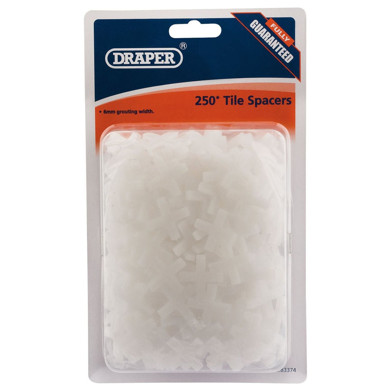 Draper Tile Spacers, 6mm (Approx 250) 83374 Draper - Town Tools 