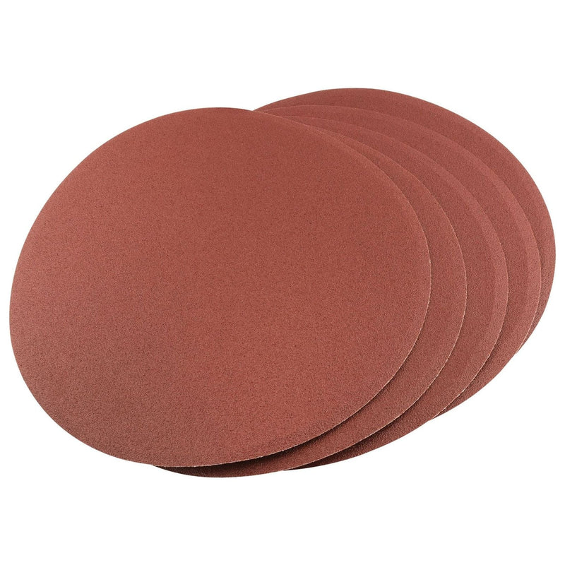 Draper Self-Adhesive Aluminium Oxide Sanding Discs, 200mm, 100 Grit (Pack of 5) Draper - Town Tools 