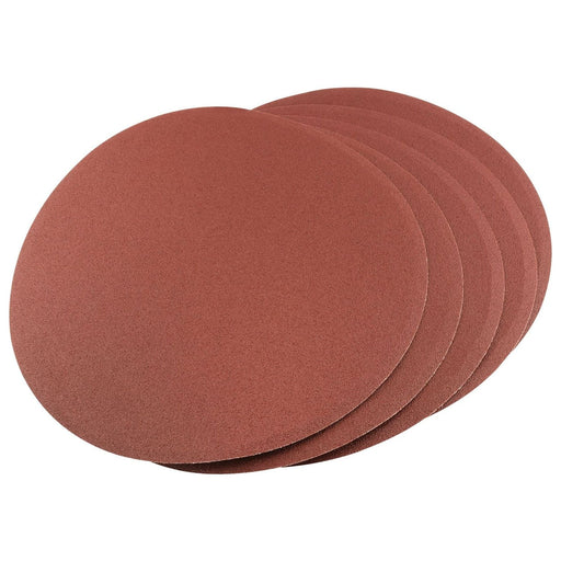 Draper Self-Adhesive Aluminium Oxide Sanding Discs, 200mm, 100 Grit (Pack of 5) Draper - Town Tools 