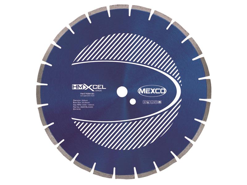 MEXCO - XCEL Grade Hard Materials Diamond Blade 350 x 20mm