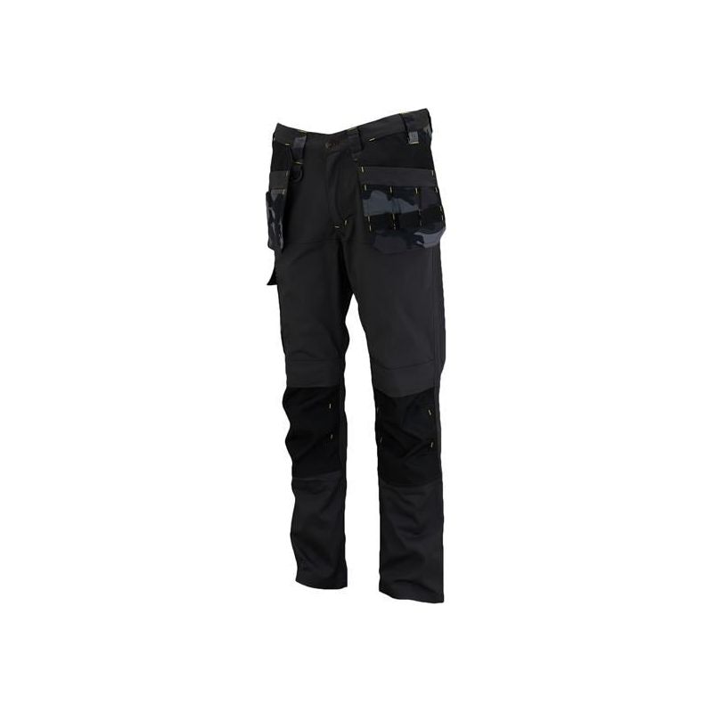 Stanley® Clothing Dixon Slim Fit Trousers Black Camouflage Waist 36in Leg R STANLEY® Clothing - RockBottom Nothampton