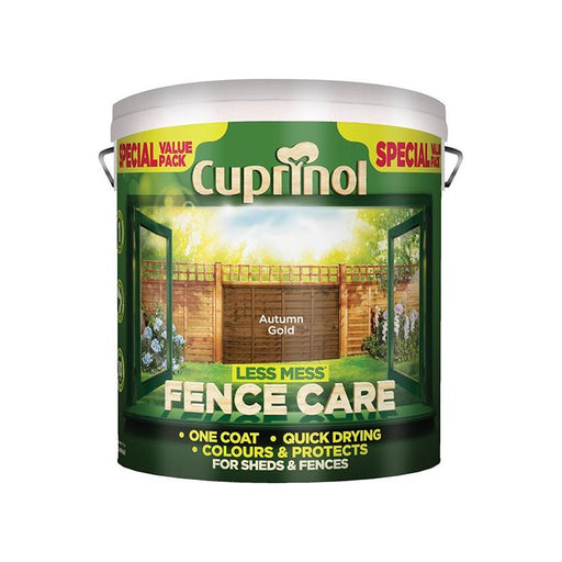 Cuprinol Less Mess Fence Care Autumn Gold 6 litre Cuprinol - RockBottom Northampton