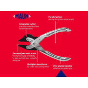 Maun Side Cutter Parallel Pliers 160mm Maun - RockBottom Northampton