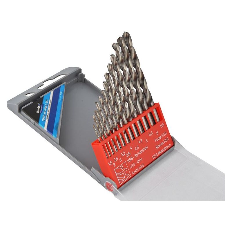 Bluespot Tools HSS Drill Set of 13 1.5-6.5mm BlueSpot Tools - RockBottom Northampton