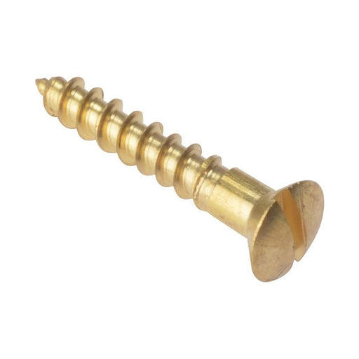 Forgefix Wood Screw Slotted Raised Head ST Solid Brass 1in x 8 Box 200 ForgeFix - RockBottom Northampton