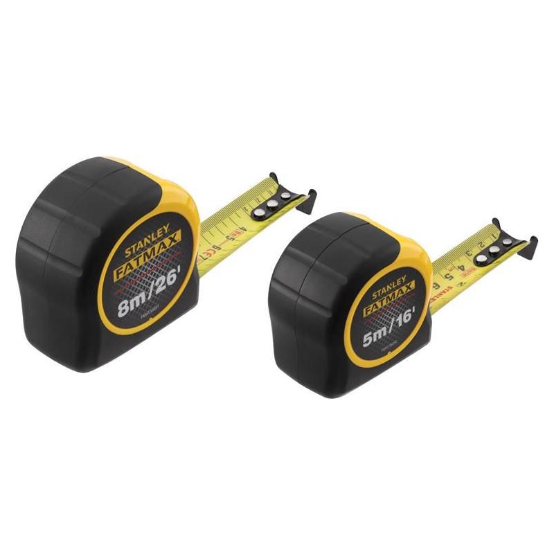 Stanley® Hand Tools FatMax® Classic Tape Twin Pack 5m/16ft + 8m/26ft (Width 32mm) STANLEY® Hand Tools - RockBottom Nothampton