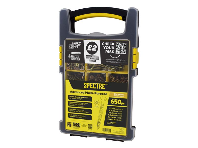 ForgeFix ‘Screw Prostate Cancer’ Spectre™ Screw Kit, 650 Piece