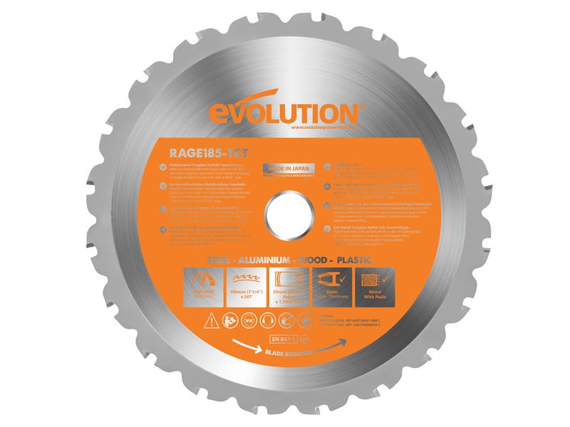 Evolution - Multi-Material Saw Blade 185 x 20mm x 20T