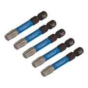Draper Expert TX-STAR Impact Screwdriver Bits, T40 x 50mm, 1/4" Hex (Pack of 5) Draper - Town Tools 