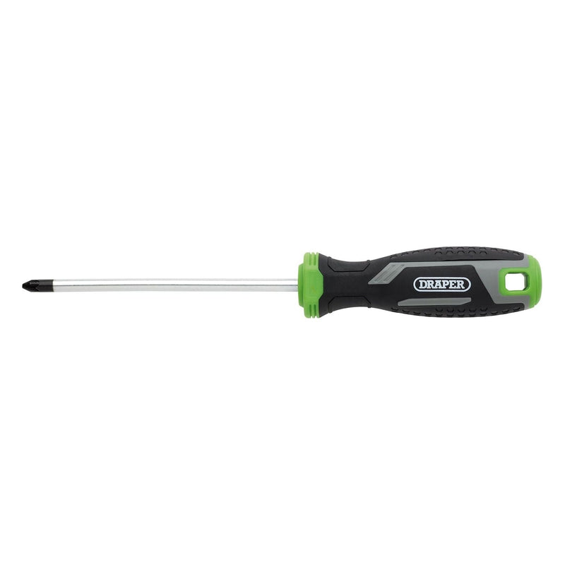 Draper Pozi Soft Grip Screwdriver, PZ2 x 125mm Draper - Town Tools