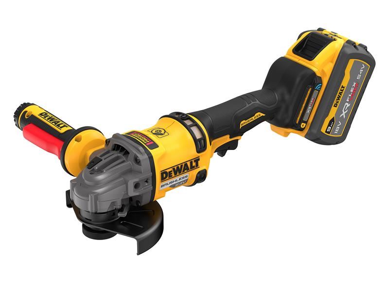 DeWALT Power Tools DCG418SHDX XR FlexVolt Detect Angle Grinder 125mm 54V 2 x 9.0Ah Li-ion DeWALT Power Tools - RockBottom Northampton